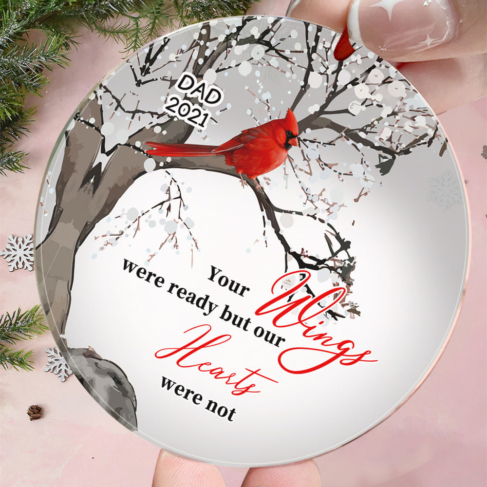 Personalized Memorial Ornament Cardinals Blossom Tree Christmas Ornament Gifts for Family