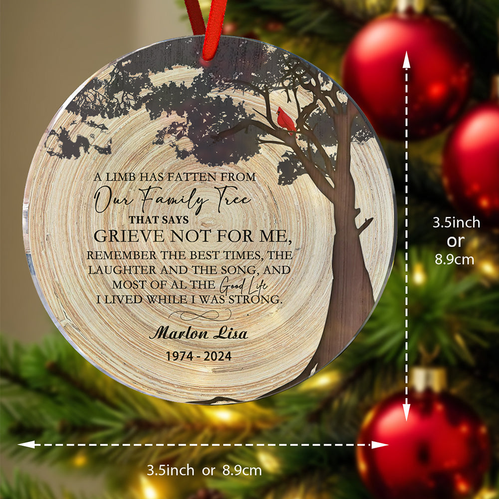 Personalized Memorial Christmas Ornaments Loss of Loved One Ornaments Remembrance Gifts