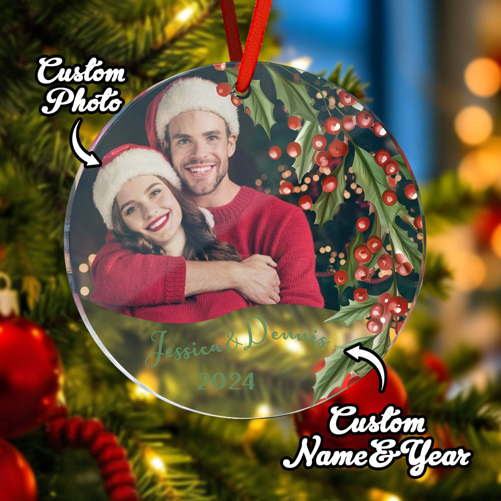 Personalized Christmas Photo Ornament Christmas Tree Decoration Gifts for Family or Friends