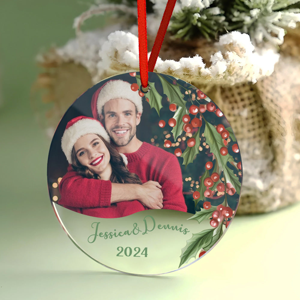 Personalized Christmas Photo Ornament Christmas Tree Decoration Gifts for Family or Friends