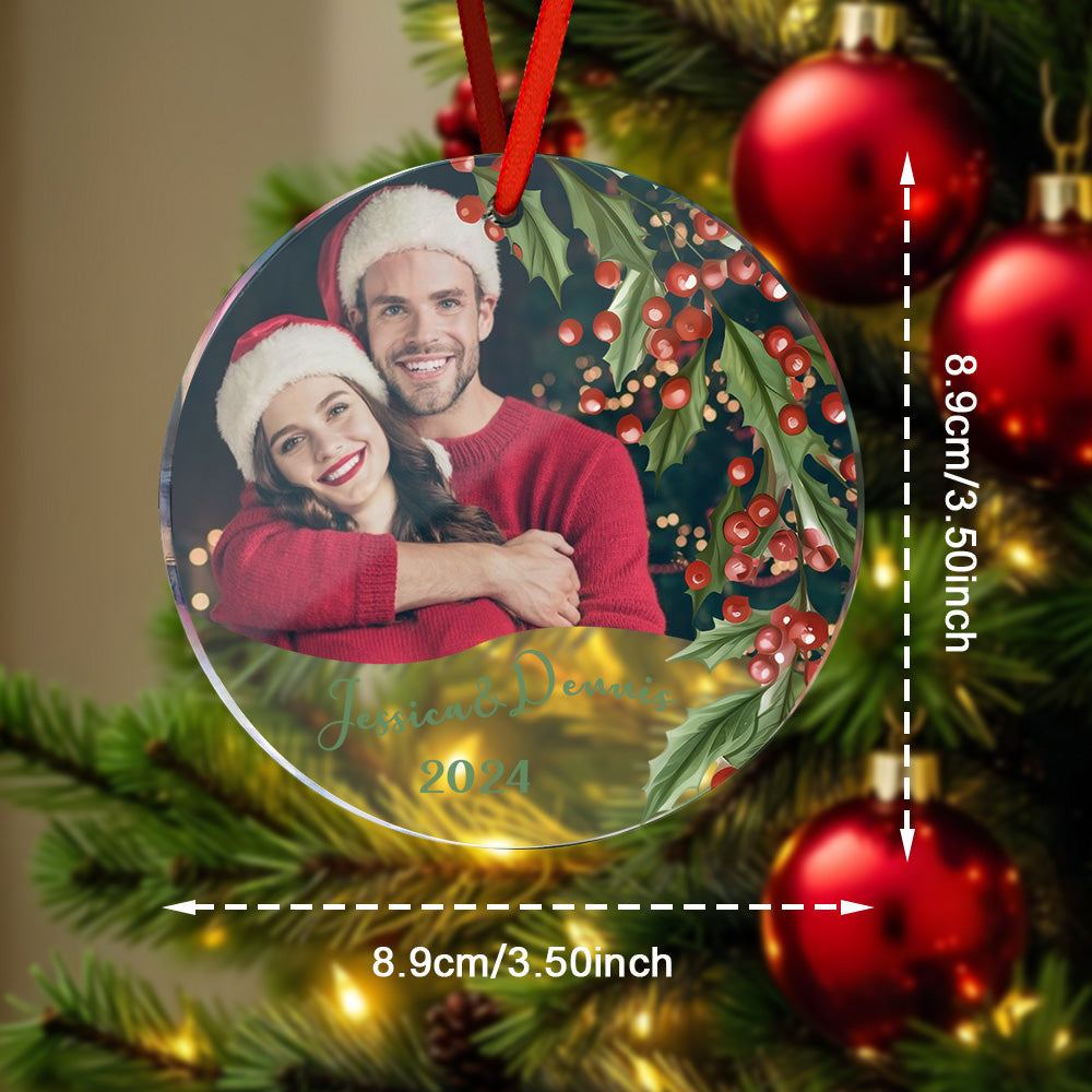 Personalized Christmas Photo Ornament Christmas Tree Decoration Gifts for Family or Friends