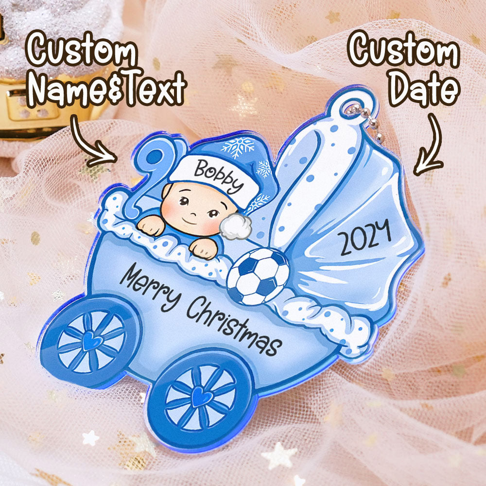 Personalized Baby's First Christmas Ornament Baby Carriage Ornament Gift for Baby