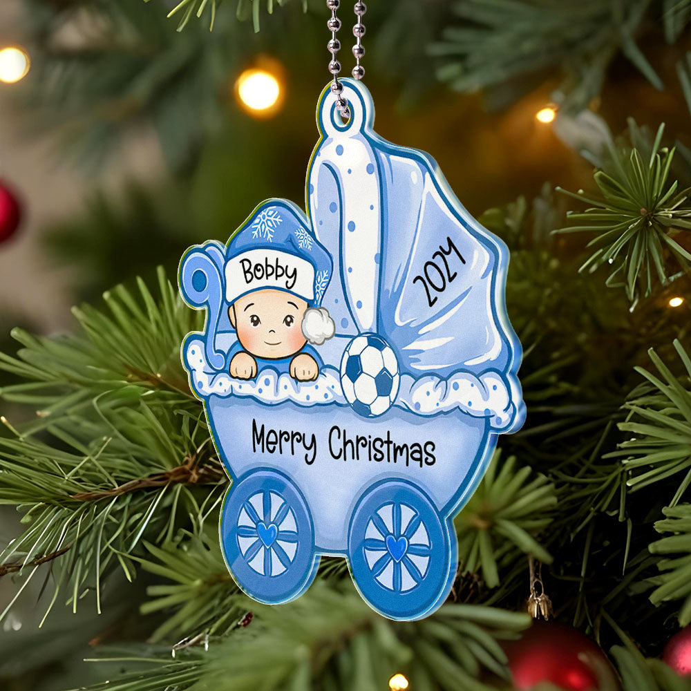 Personalized Baby's First Christmas Ornament Baby Carriage Ornament Gift for Baby