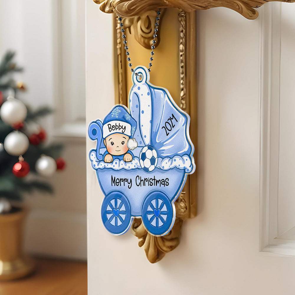 Personalized Baby's First Christmas Ornament Baby Carriage Ornament Gift for Baby