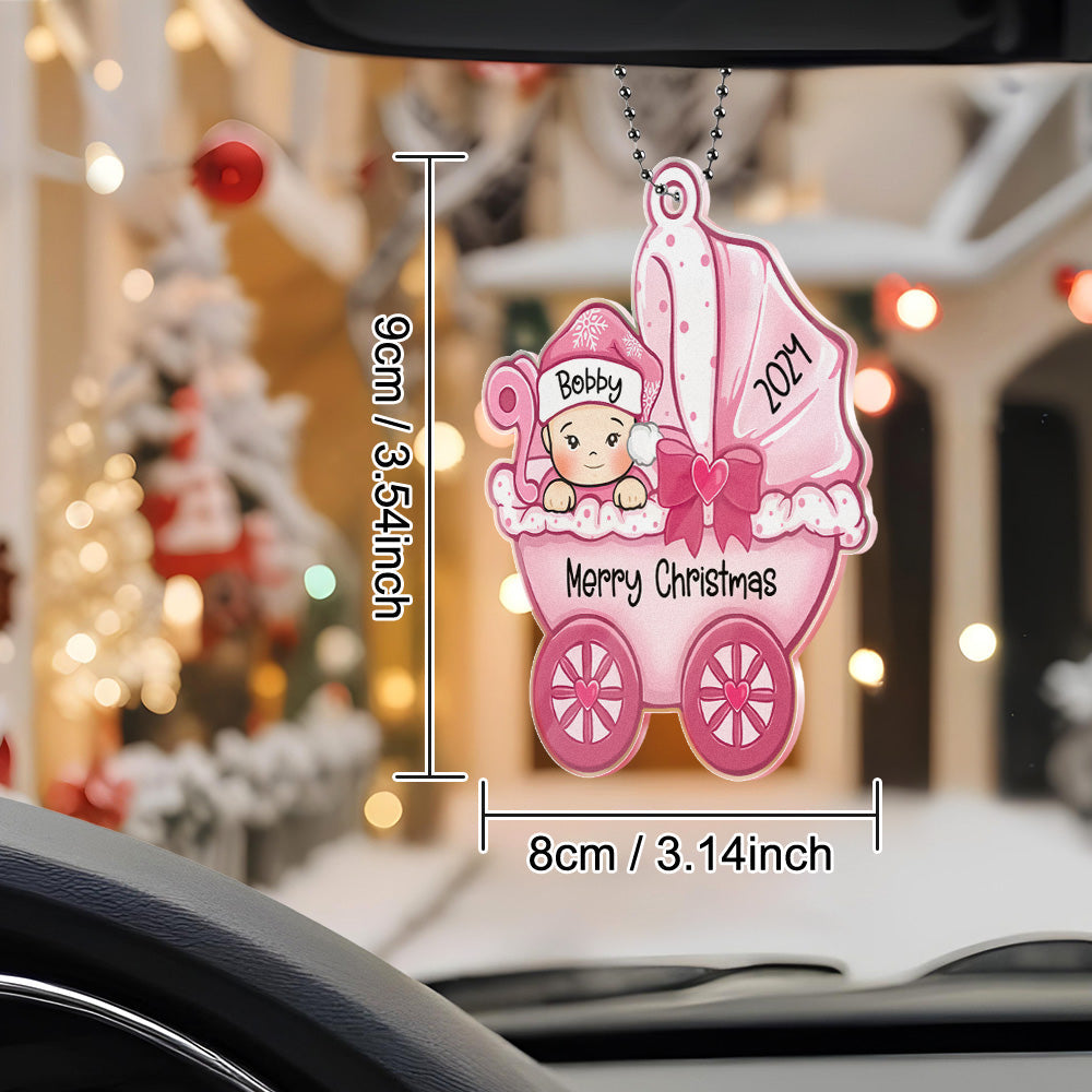 Personalized Baby's First Christmas Ornament Baby Carriage Ornament Gift for Baby