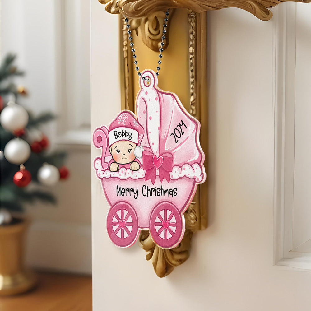 Personalized Baby's First Christmas Ornament Baby Carriage Ornament Gift for Baby