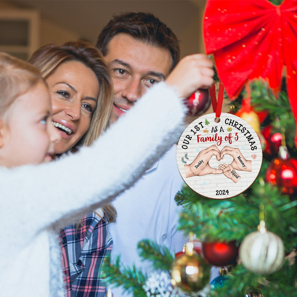 Personalized Baby's First Christmas As A Family Ornament Christmas Tree Decoration for Christmas Gifts