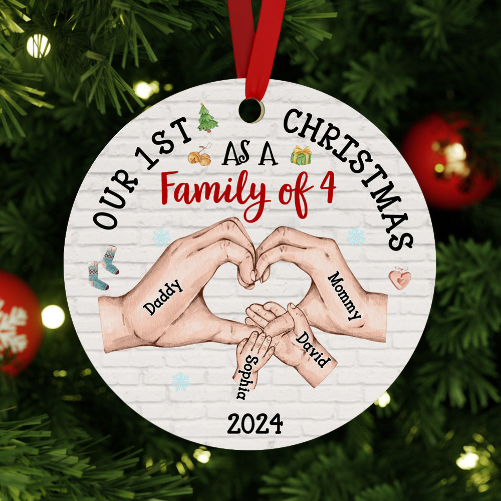 Personalized Baby's First Christmas As A Family Ornament Christmas Tree Decoration for Christmas Gifts