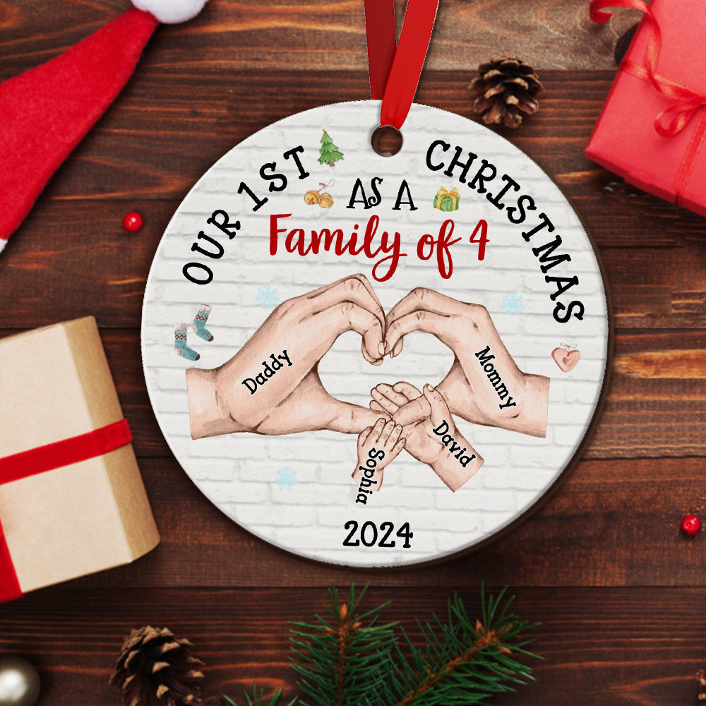 Personalized Baby's First Christmas As A Family Ornament Christmas Tree Decoration for Christmas Gifts