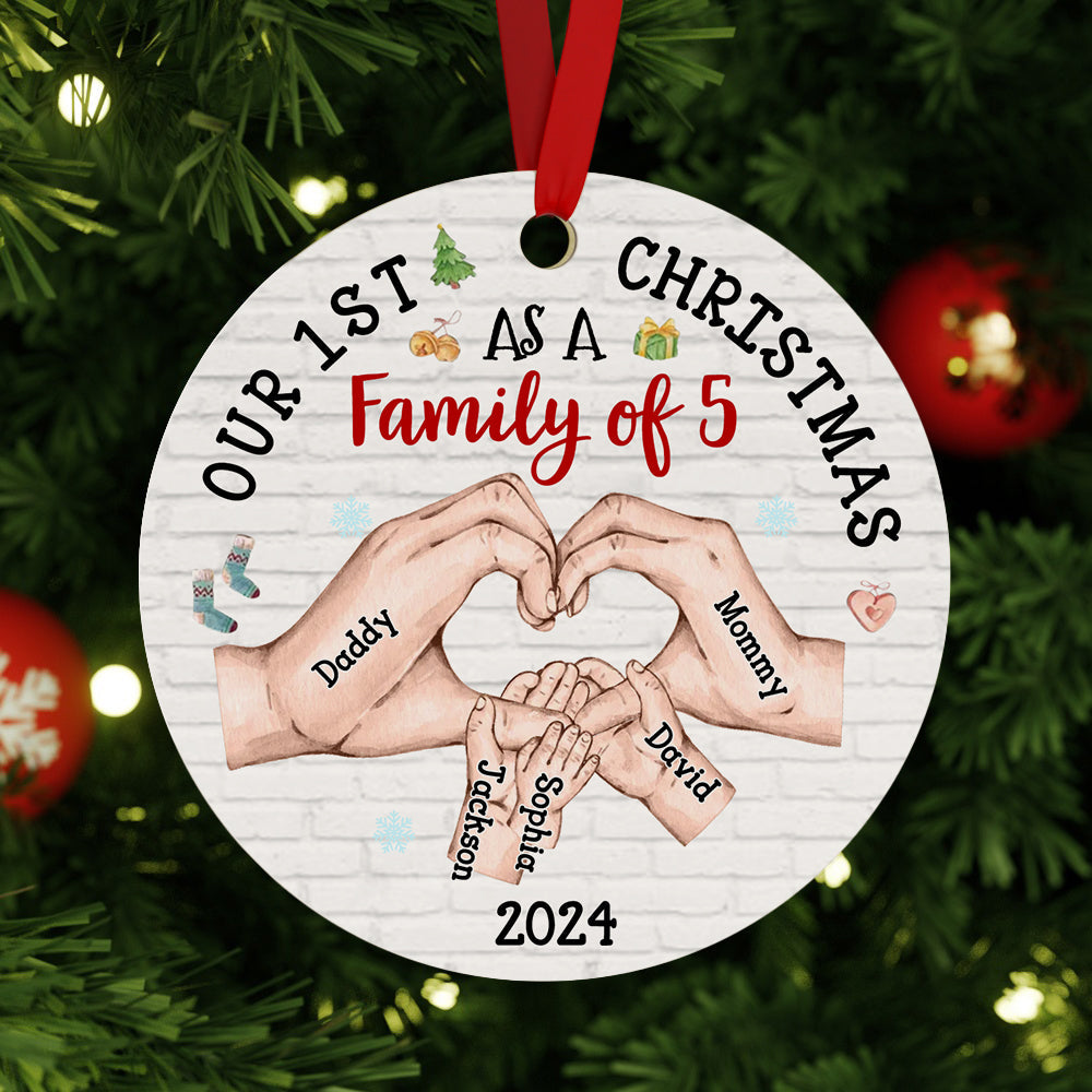 Personalized Baby's First Christmas As A Family Ornament Christmas Tree Decoration for Christmas Gifts