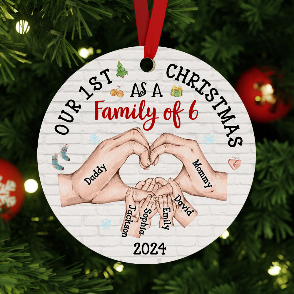 Personalized Baby's First Christmas As A Family Ornament Christmas Tree Decoration for Christmas Gifts