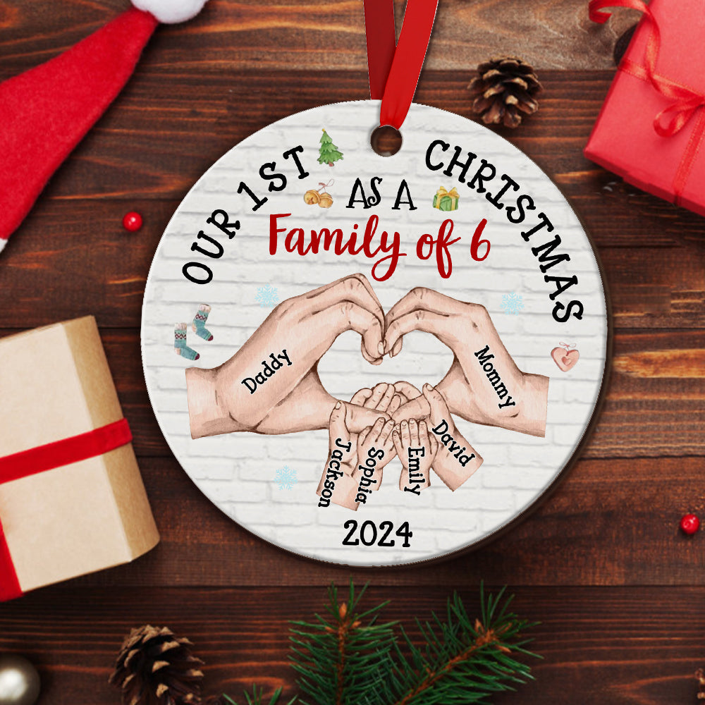 Personalized Baby's First Christmas As A Family Ornament Christmas Tree Decoration for Christmas Gifts