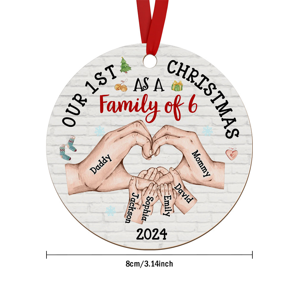 Personalized Baby's First Christmas As A Family Ornament Christmas Tree Decoration for Christmas Gifts