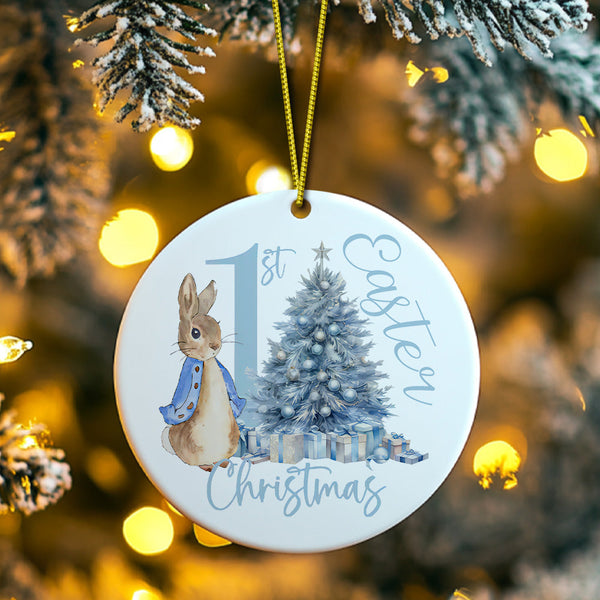 Personalized Baby's First Christmas Ornament Cute Rabbit Ornament for New Baby Christmas Gift