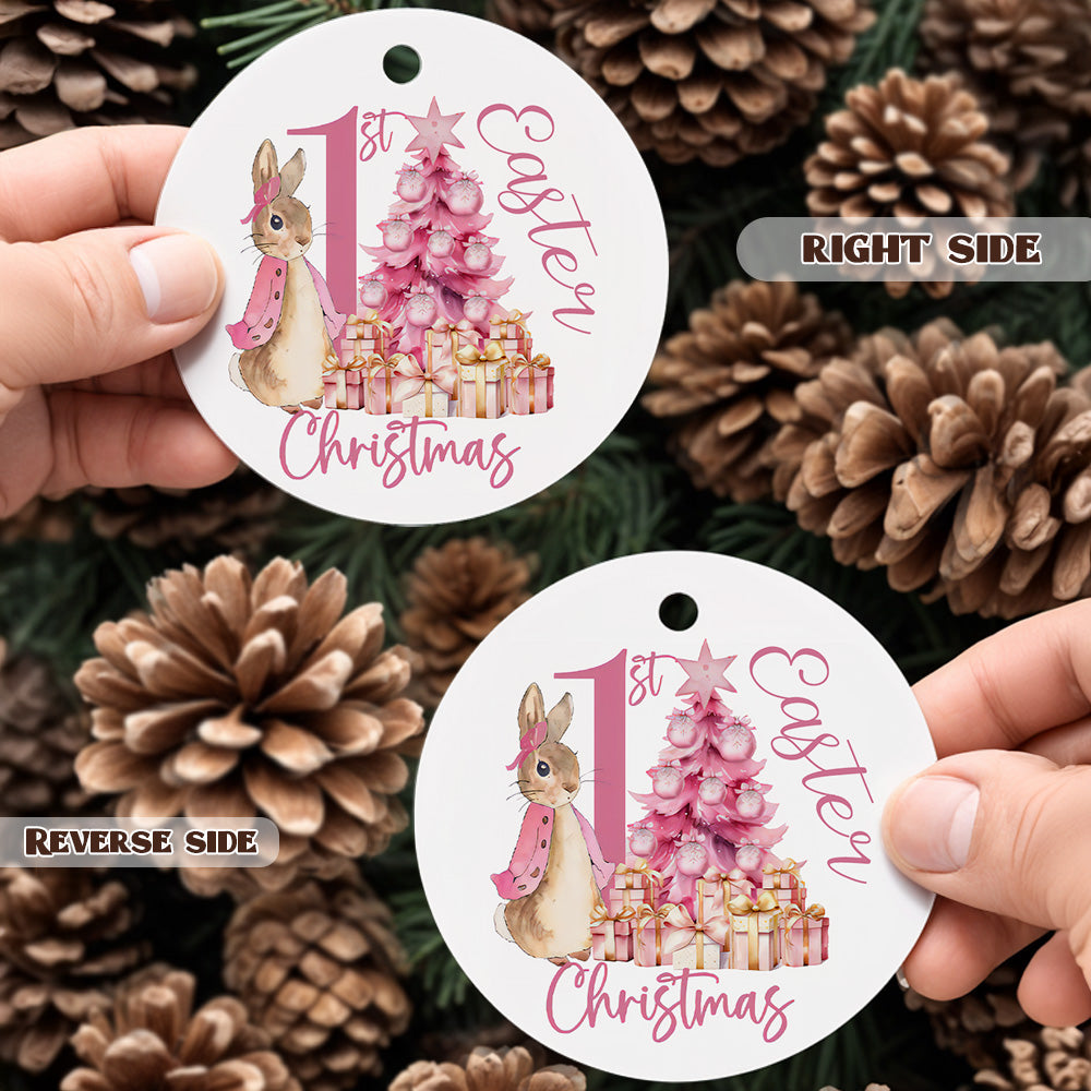 Personalized Baby's First Christmas Ornament Cute Rabbit Ornament for New Baby Christmas Gift