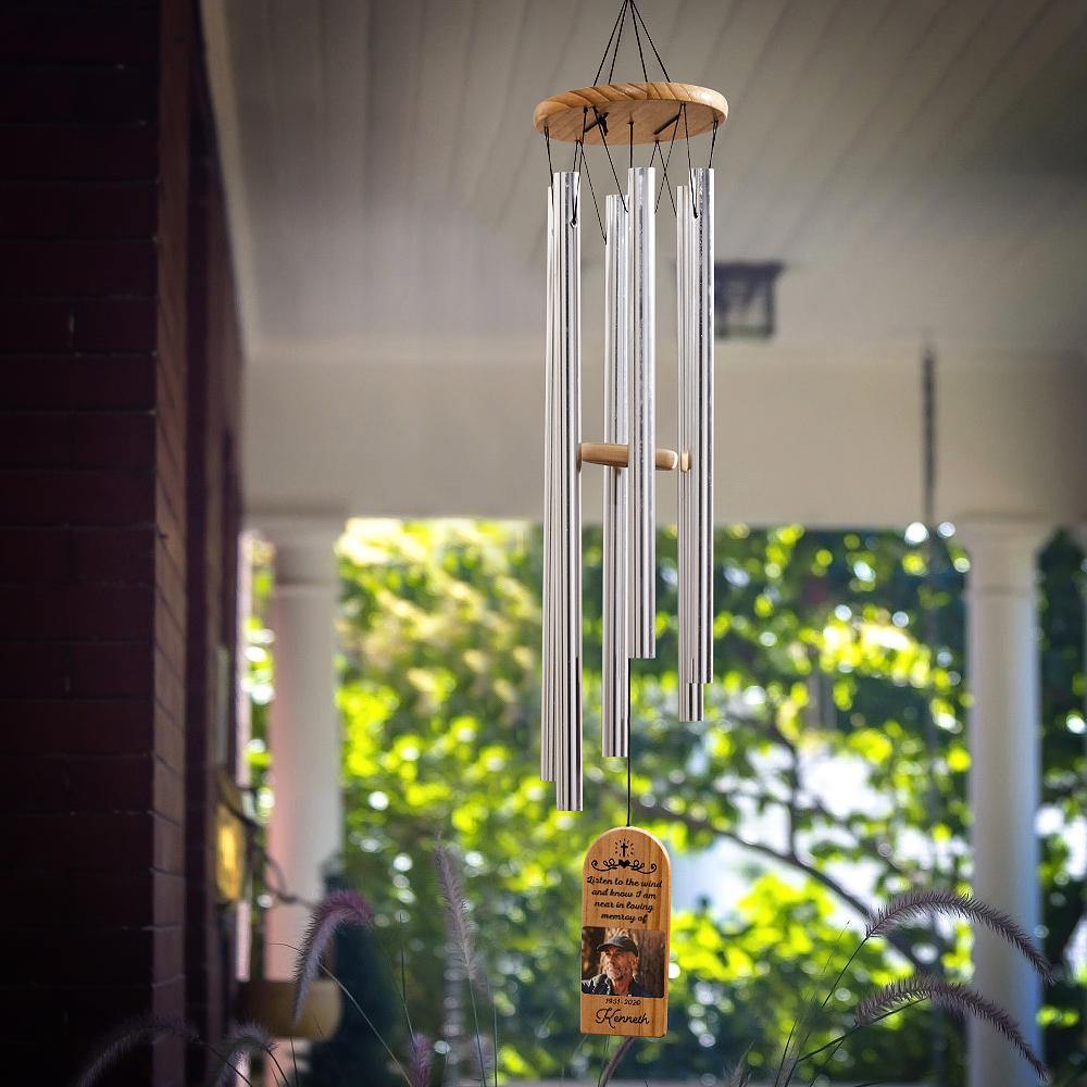 Custom Wind Chime Tribute Beautiful Memorial Sympathy Gift In Memory