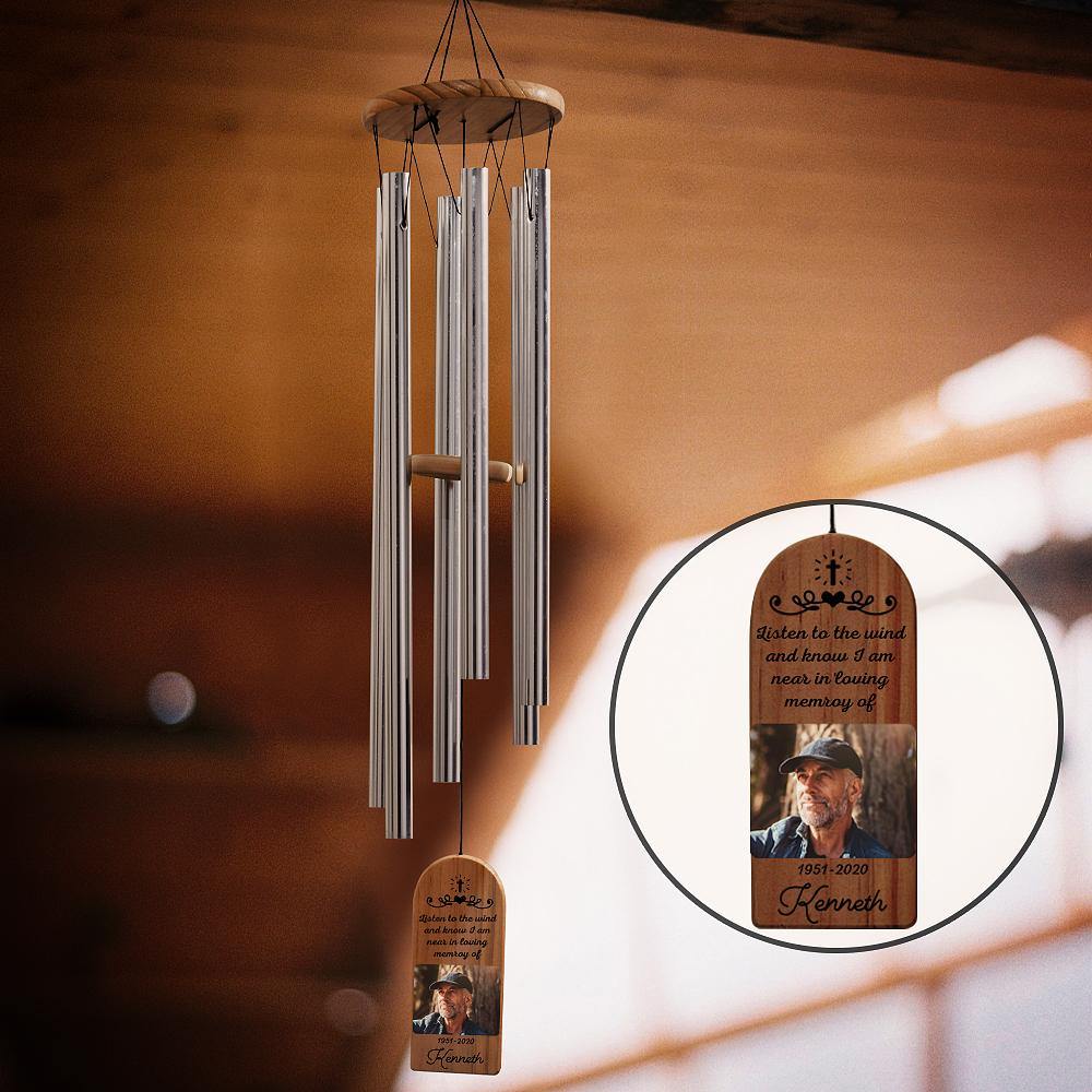 Custom Wind Chime Tribute Beautiful Memorial Sympathy Gift In Memory