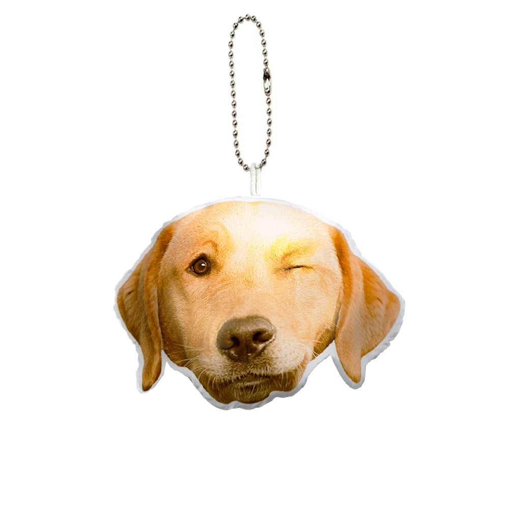 Custom Pet Face Mini Plush Hanging Ornaments with Voice Decorations for Christmas Gifts