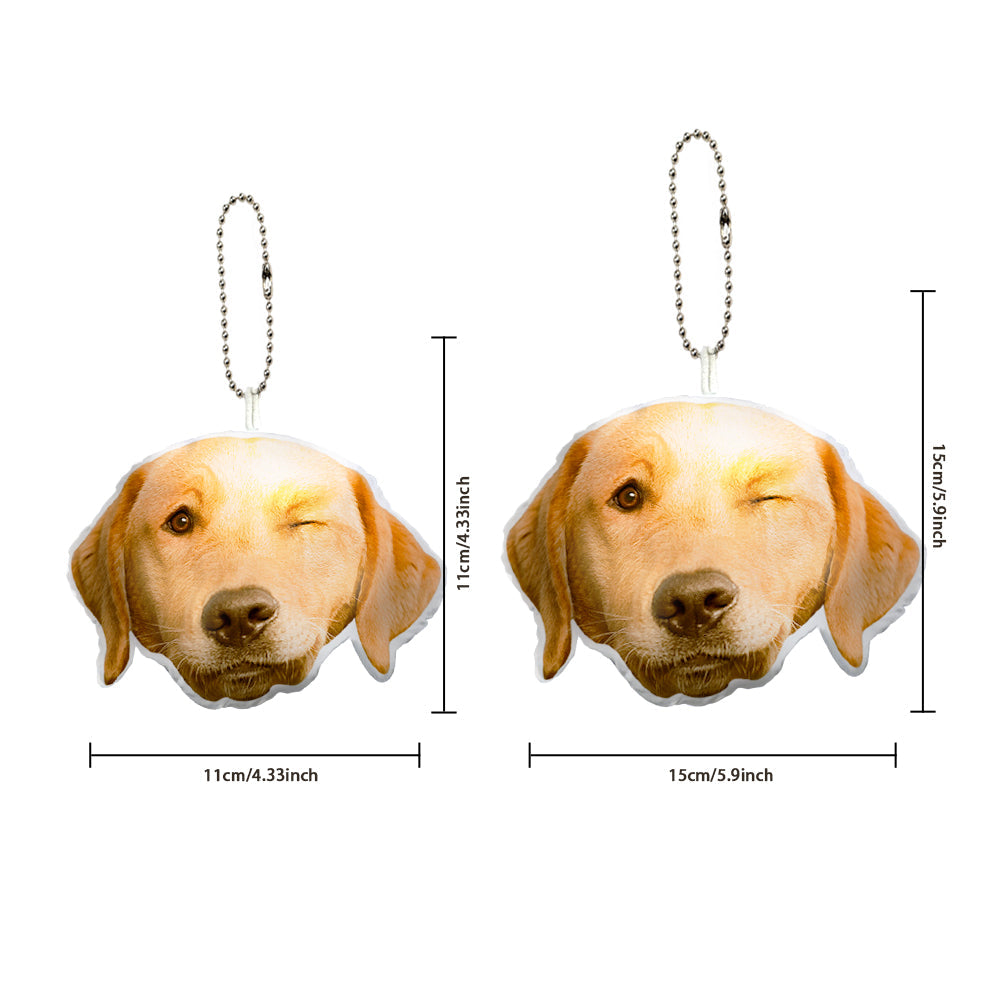 Custom Pet Face Mini Plush Hanging Ornaments with Voice Decorations for Christmas Gifts