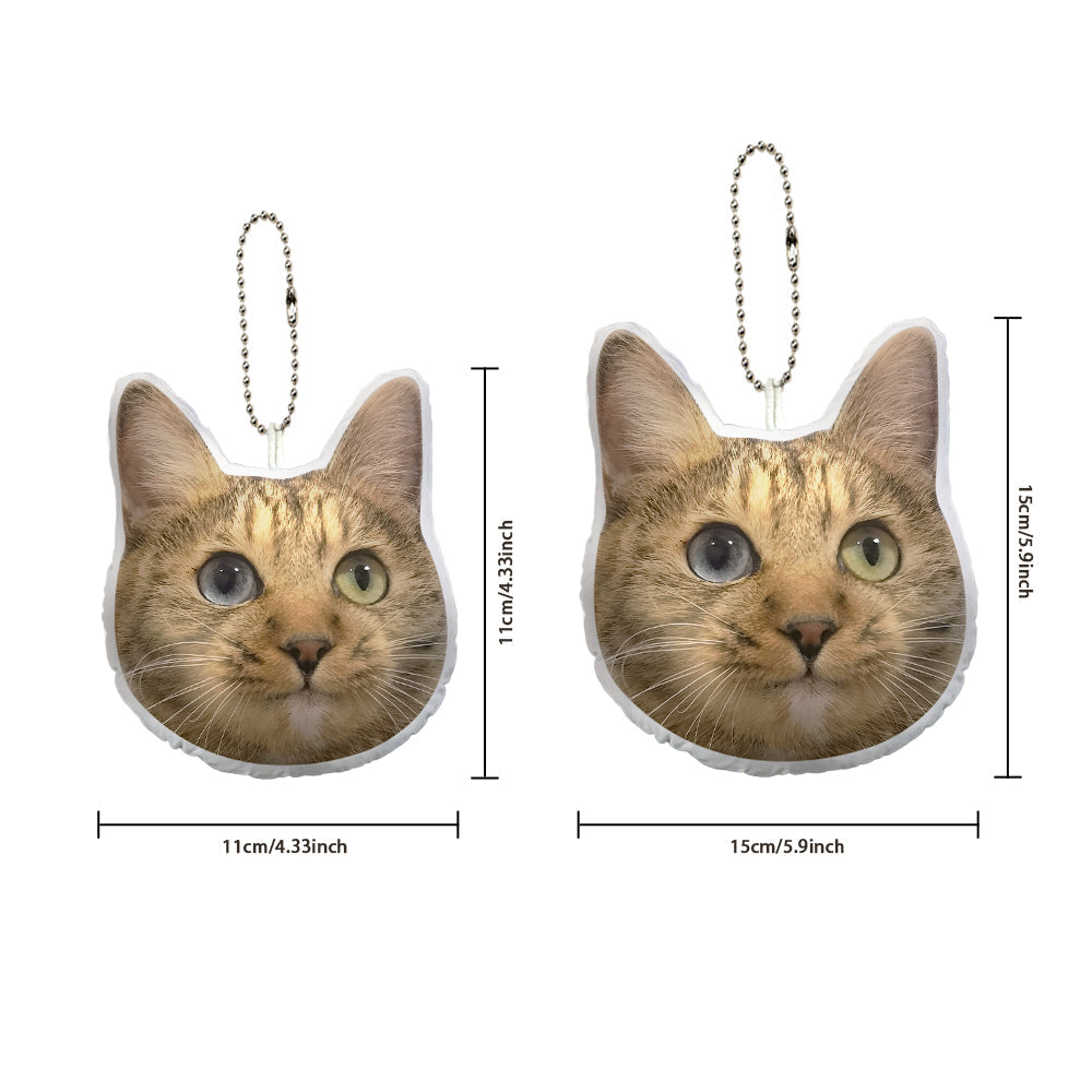 Custom Pet Face Mini Plush Hanging Ornaments with Voice Decorations for Christmas Gifts