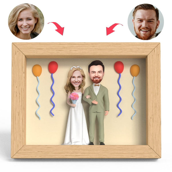 Anniversary Gifts Wedding Balloon Clay Figure Frame Gifts