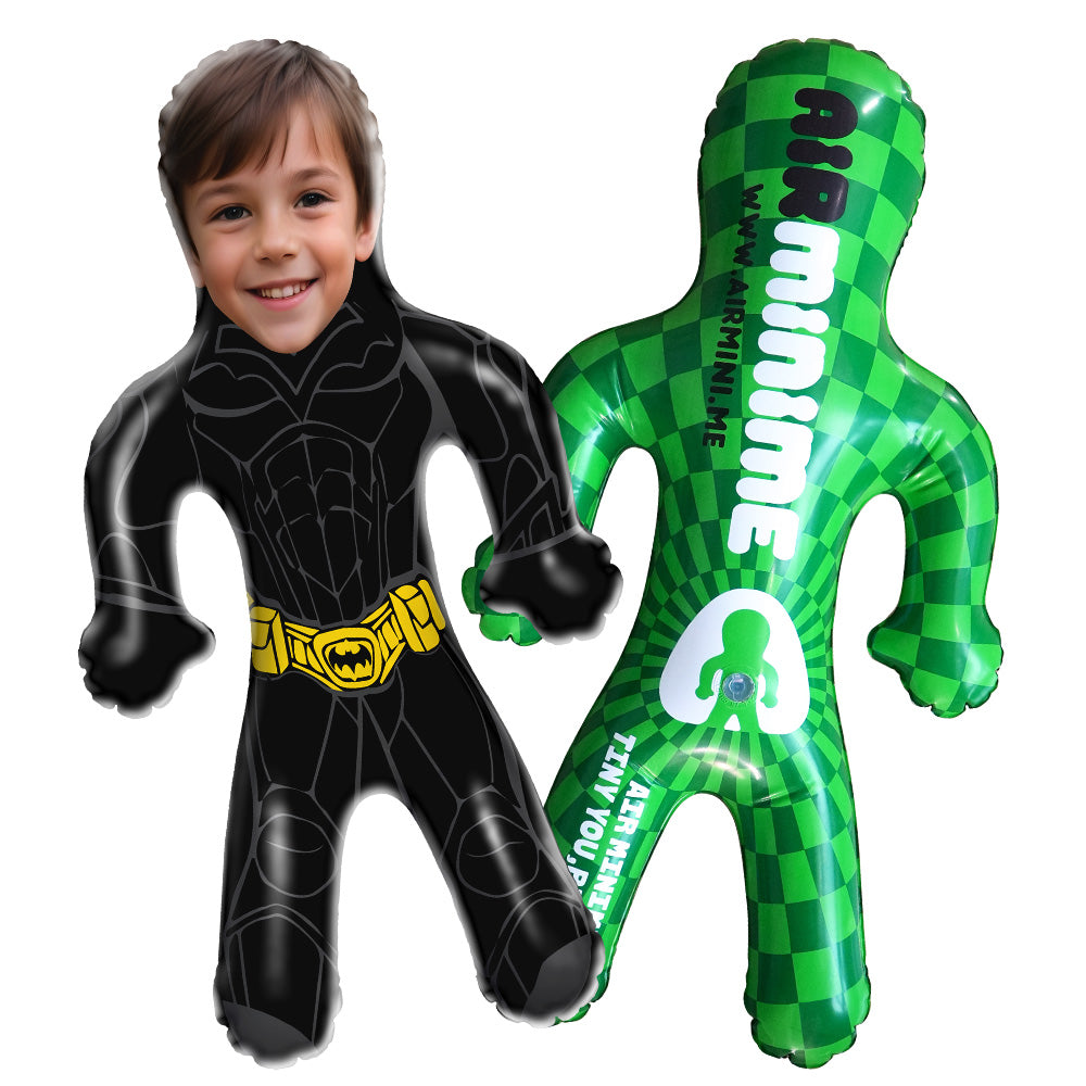 Personalized Mini-Balloon-me Superhero Inflatable Minime Balloon Custom Face Hero Air Minime for Him/Kids