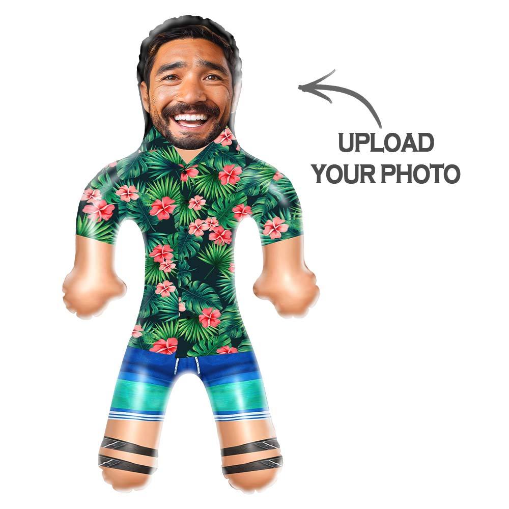 Personalized Mini-Balloon-me Hawaiian Shirt Red Flowers Funny Inflatable Man Printed Face for Party Favors