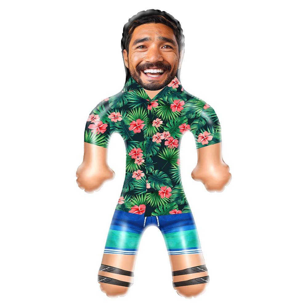 Personalized Mini-Balloon-me Hawaiian Shirt Red Flowers Funny Inflatable Man Printed Face for Party Favors