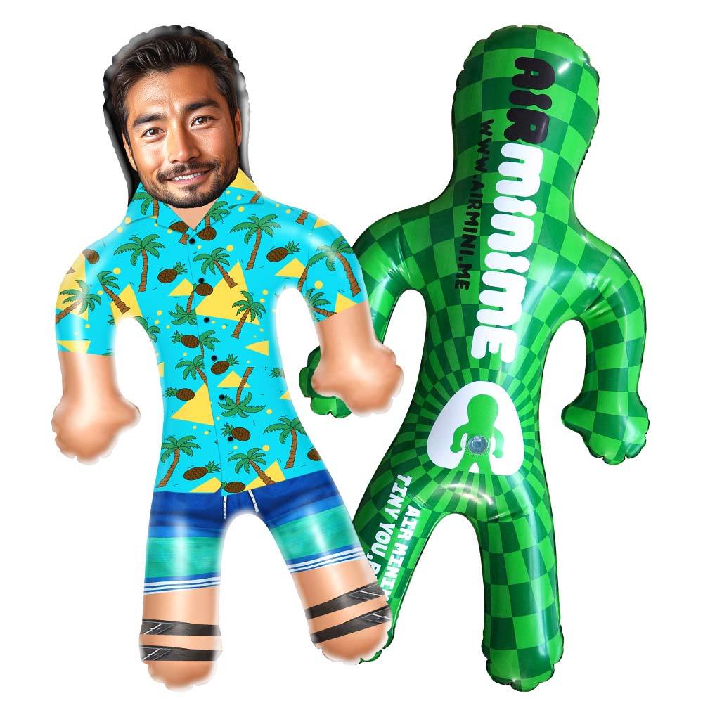 Personalized Mini-Balloon-me Hawaiian Shirt Coconut Tree and Pineapple Funny Inflatable Man Printed Face for Party Favors