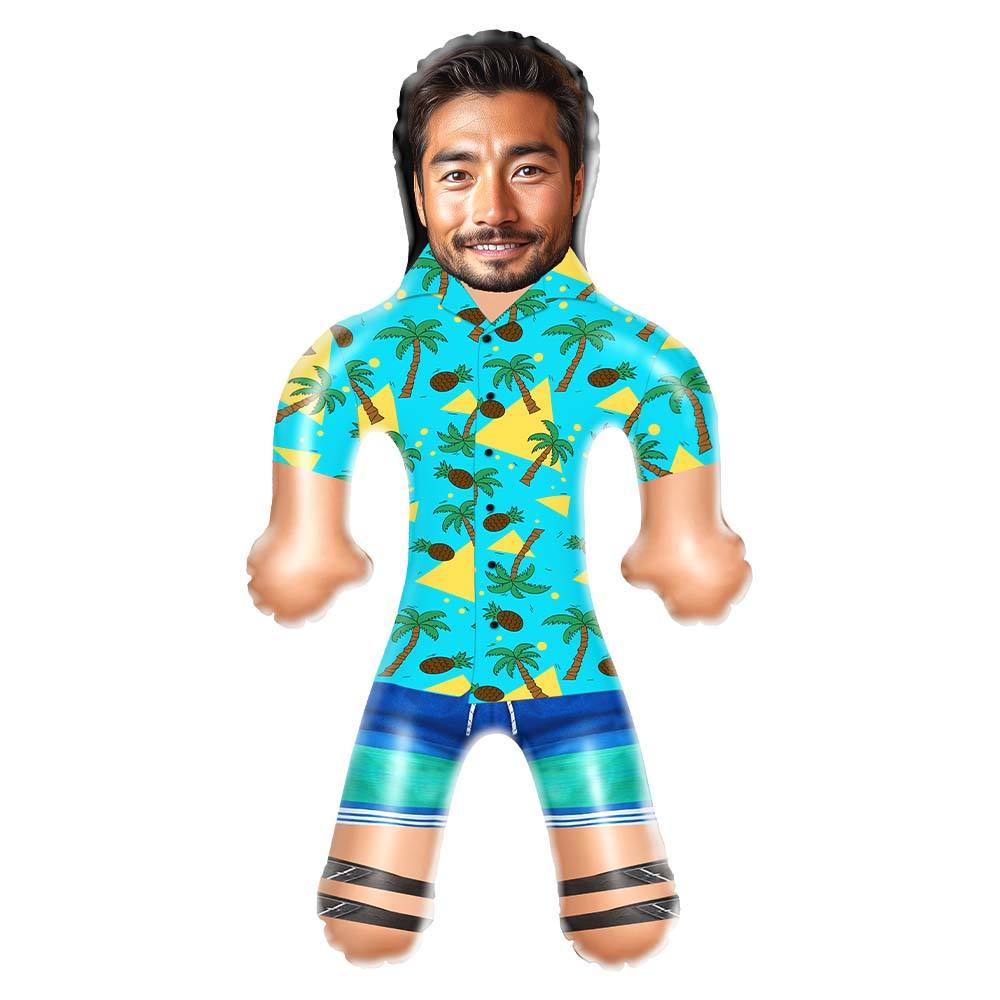 Personalized Mini-Balloon-me Hawaiian Shirt Coconut Tree and Pineapple Funny Inflatable Man Printed Face for Party Favors