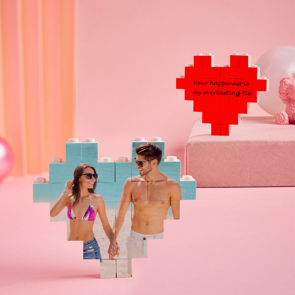 Custom Spotify Code Building Brick Personalised Photo Block Heart Shape