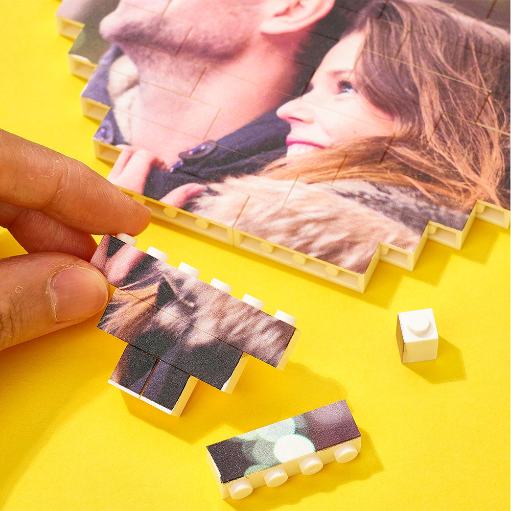 Custom Photo Building Bricks Personalised Printed Heart Block