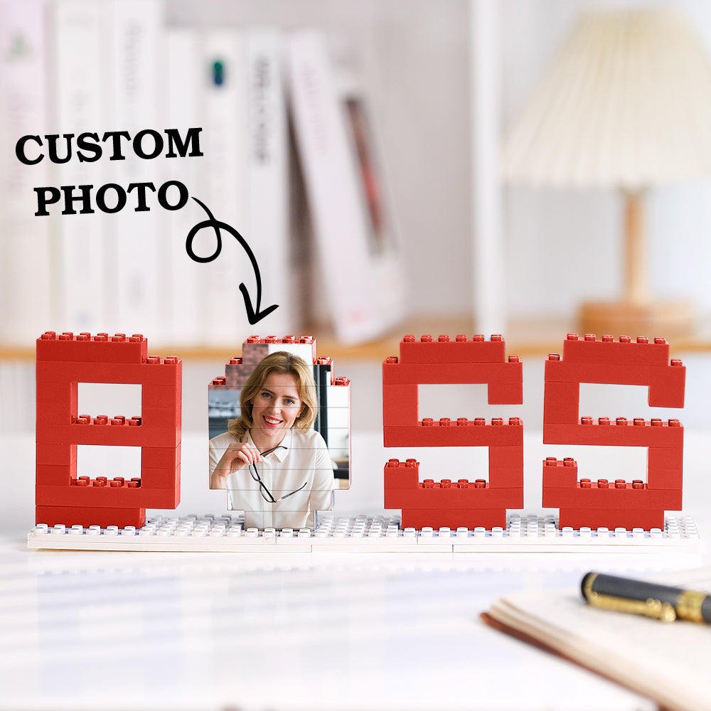 Gifts for Boss Custom Photo Building Bricks Puzzles Photo Blocks Rotatable Photo