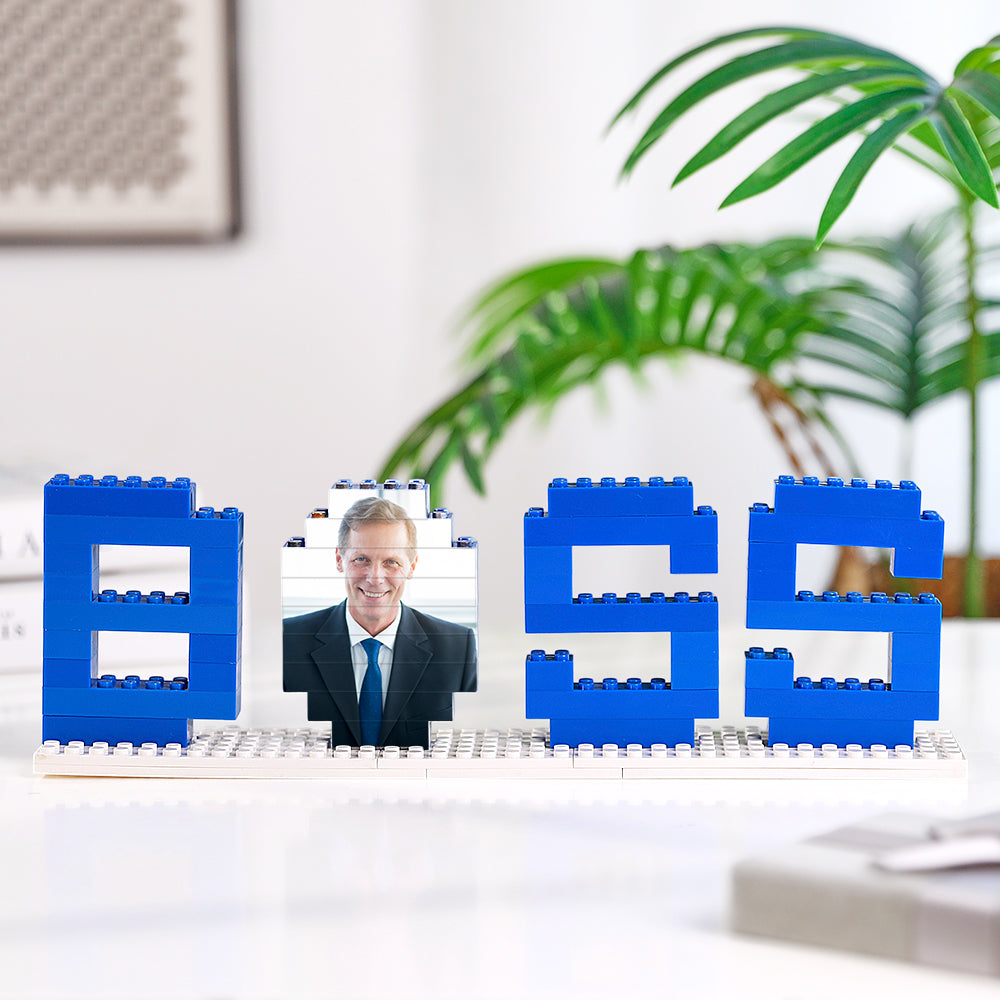 Gifts for Boss Custom Photo Building Bricks Puzzles Photo Blocks Rotatable Photo