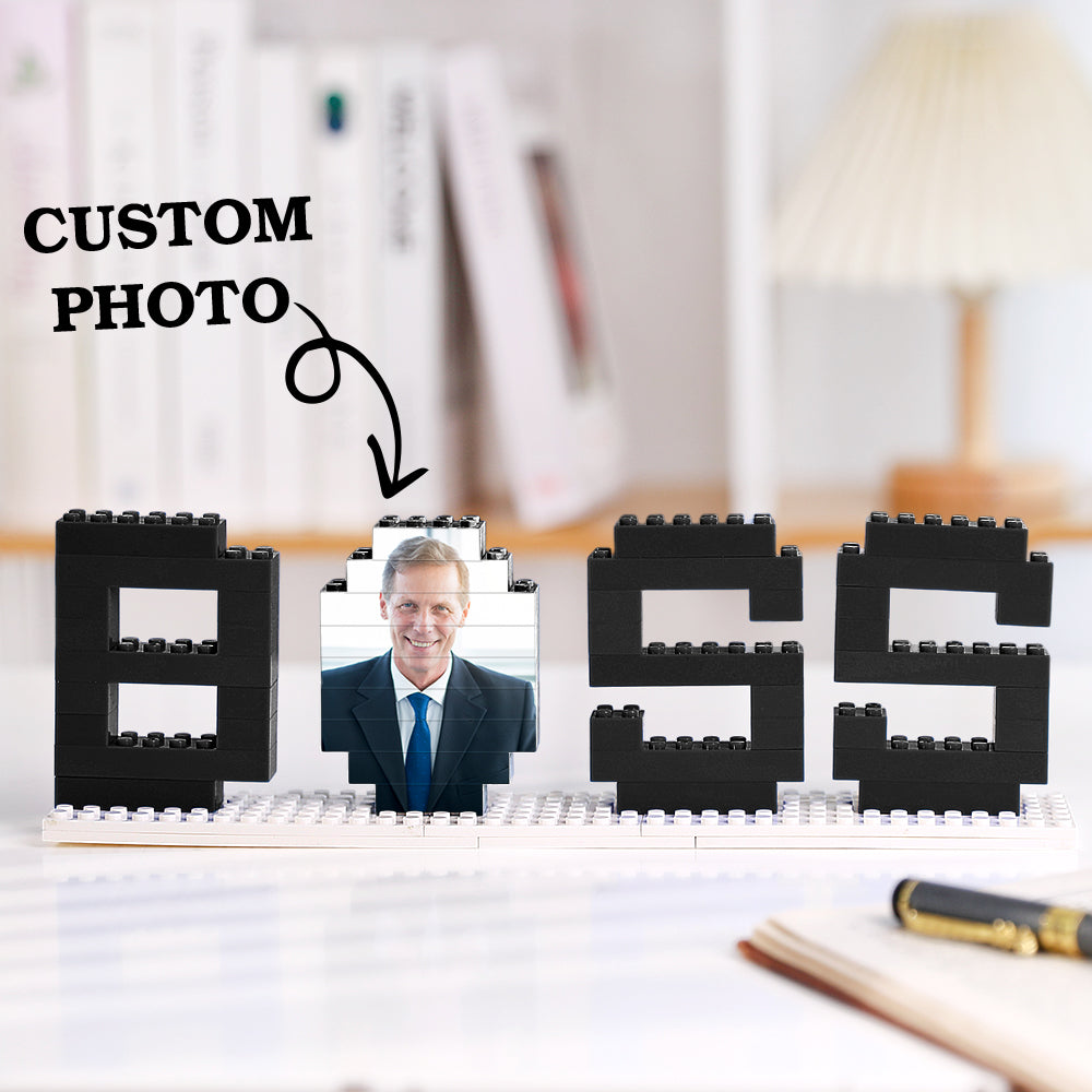 Gifts for Boss Custom Photo Building Bricks Puzzles Photo Blocks Rotatable Photo