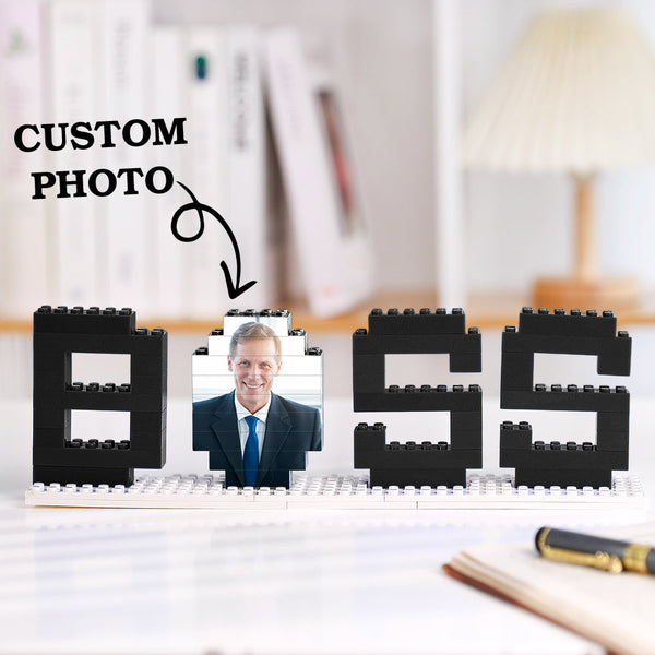 Gifts for Boss Custom Photo Building Bricks Puzzles Photo Blocks Rotatable Photo