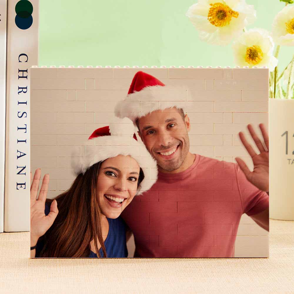 Gifts for Him Personalised Horizontal Building Brick Photo Block Frame