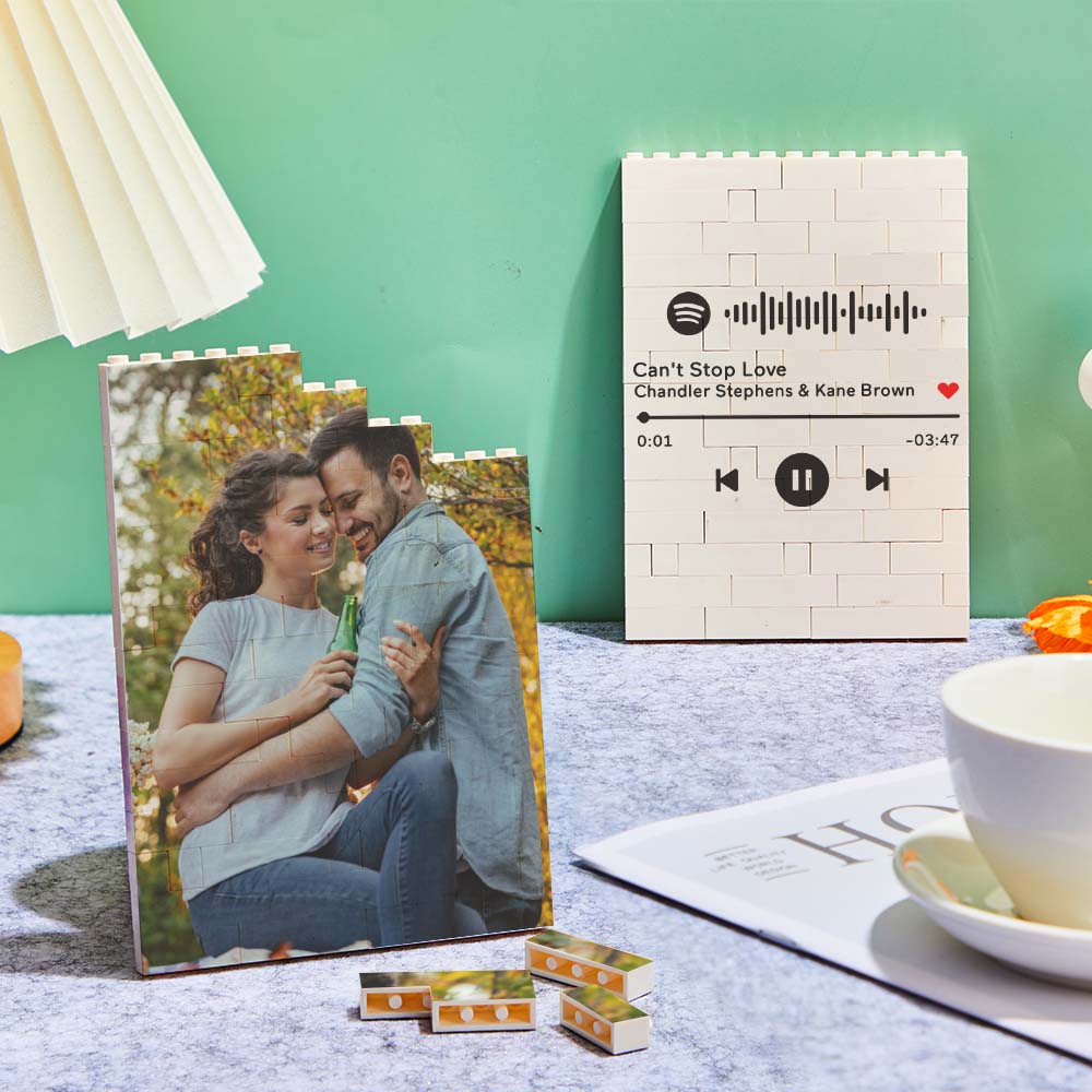 Vertical Photo Brick Block Personalised Double Side Printing Frame