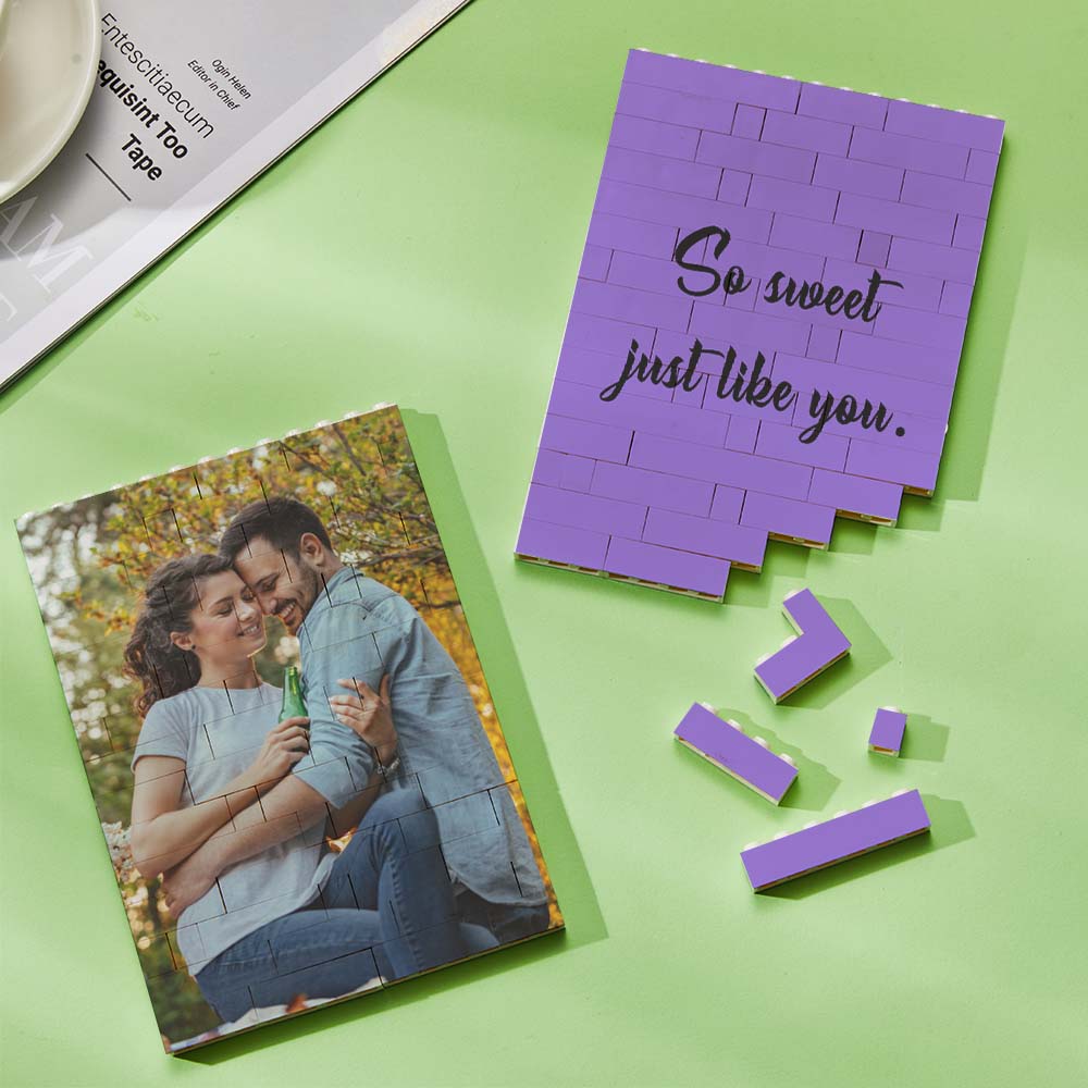 Vertical Photo Brick Block Personalised Double Side Printing Frame