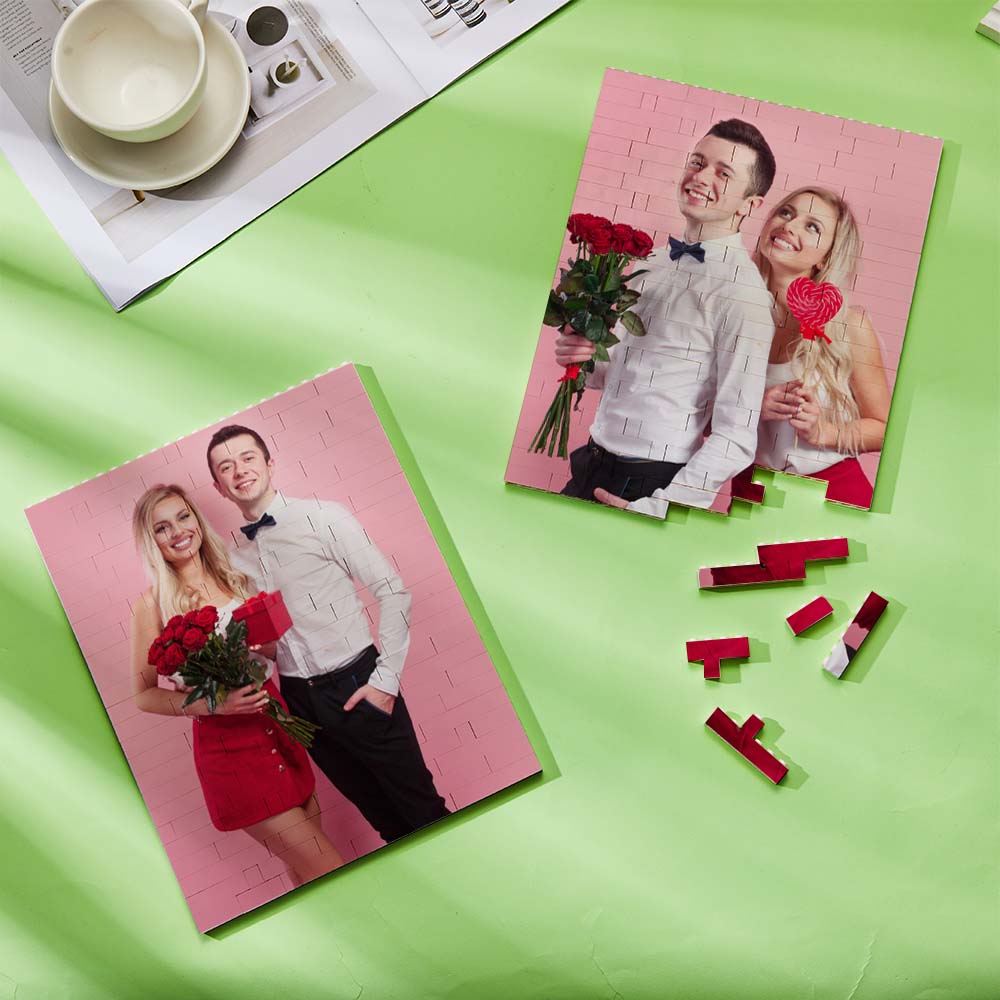 Vertical Photo Brick Block Personalised Double Side Printing Frame