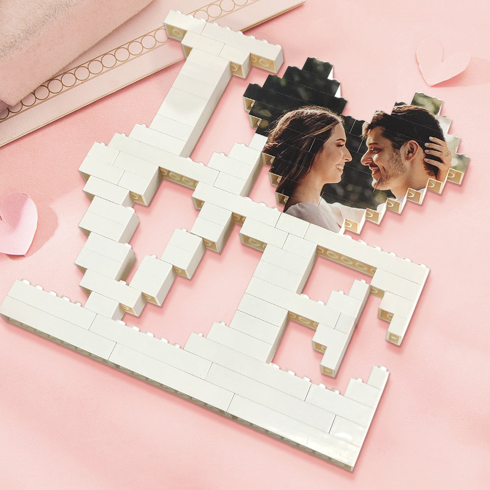 Custom Building Brick Photo Block Personalised Love Brick Puzzles Gifts for Lovers