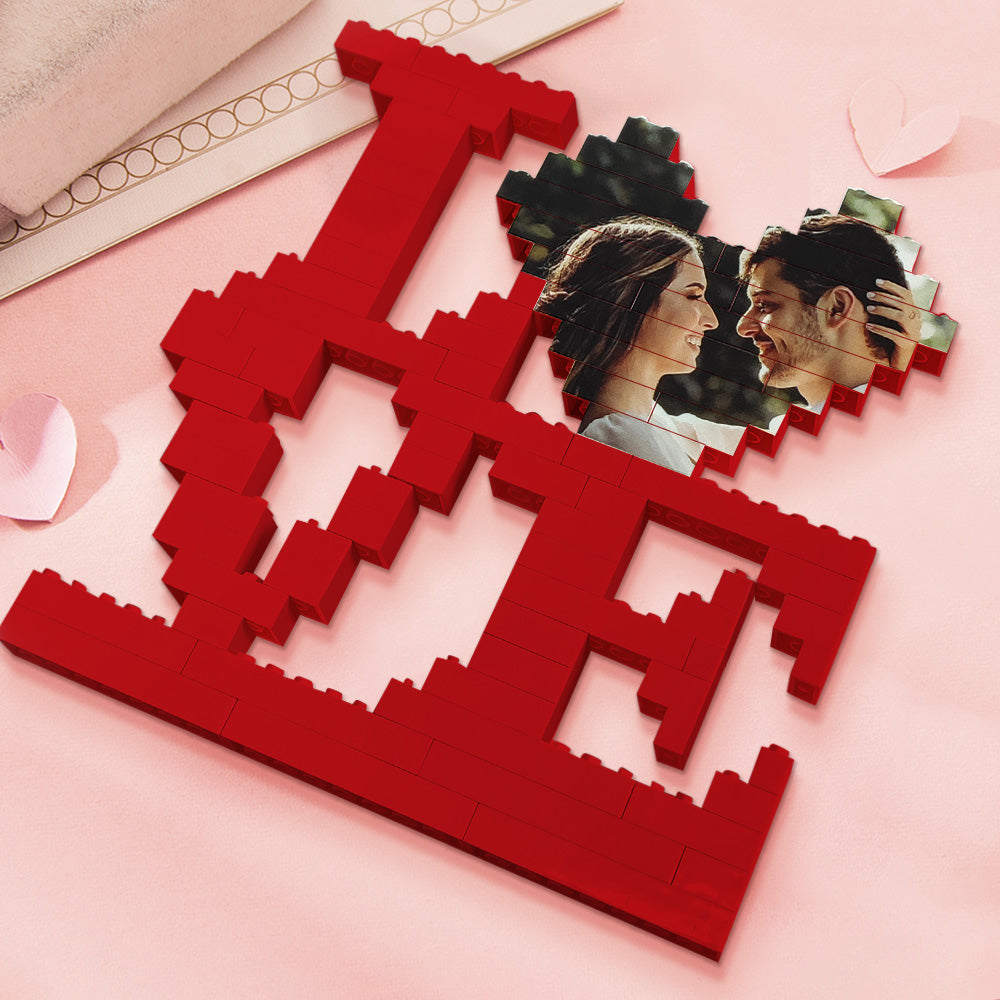 Custom Building Brick Photo Block Personalised Love Brick Puzzles Gifts for Lovers