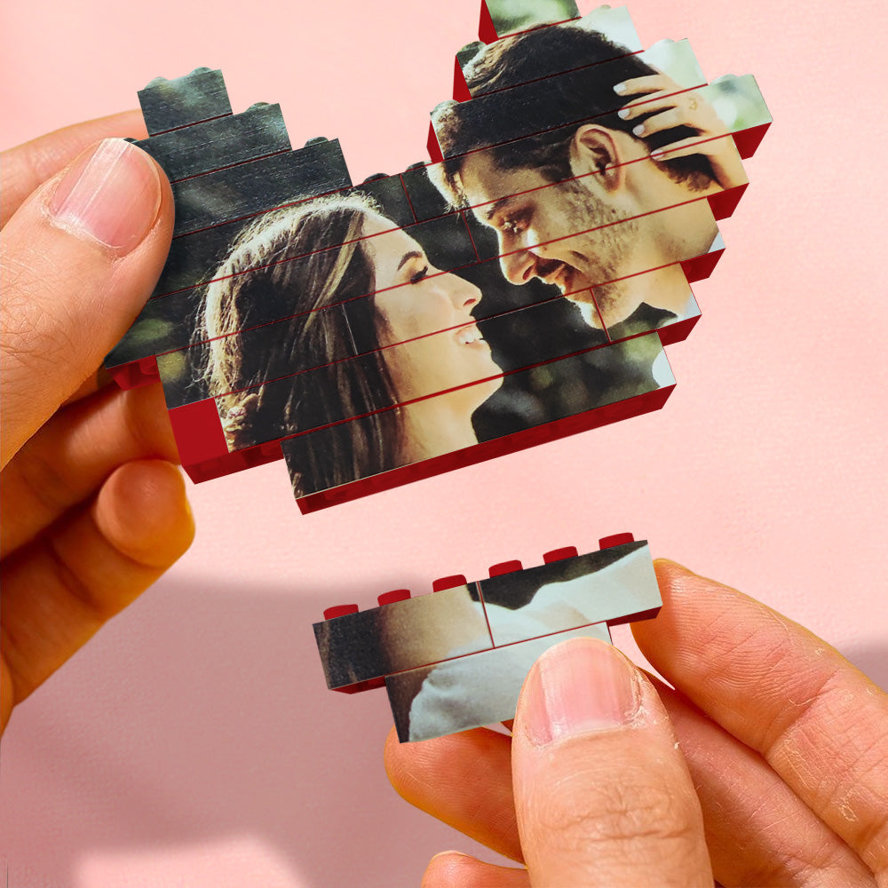 Custom Building Brick Photo Block Personalised Love Brick Puzzles Gifts for Lovers