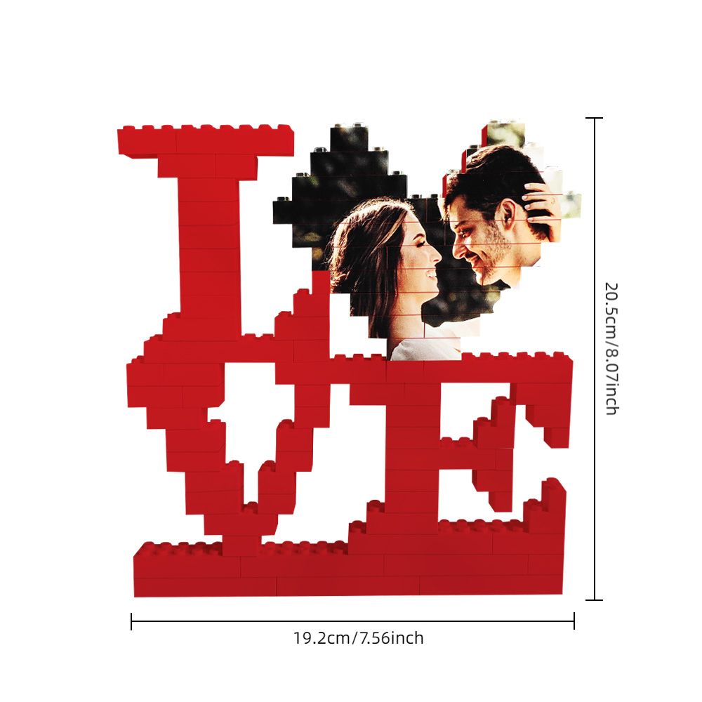 Custom Building Brick Photo Block Personalised Love Brick Puzzles Gifts for Lovers