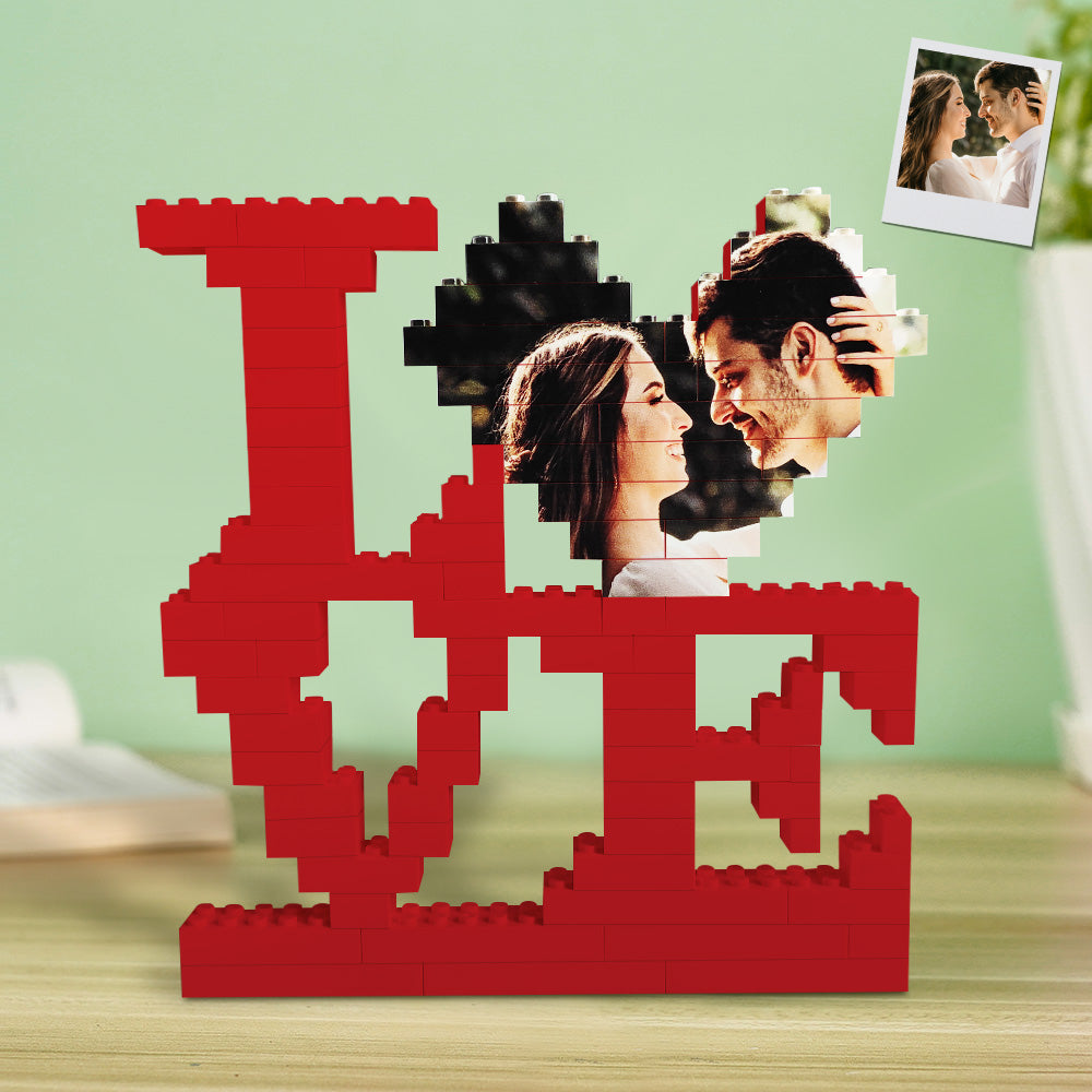 Custom Building Brick Photo Block Personalised Love Brick Puzzles Gifts for Lovers