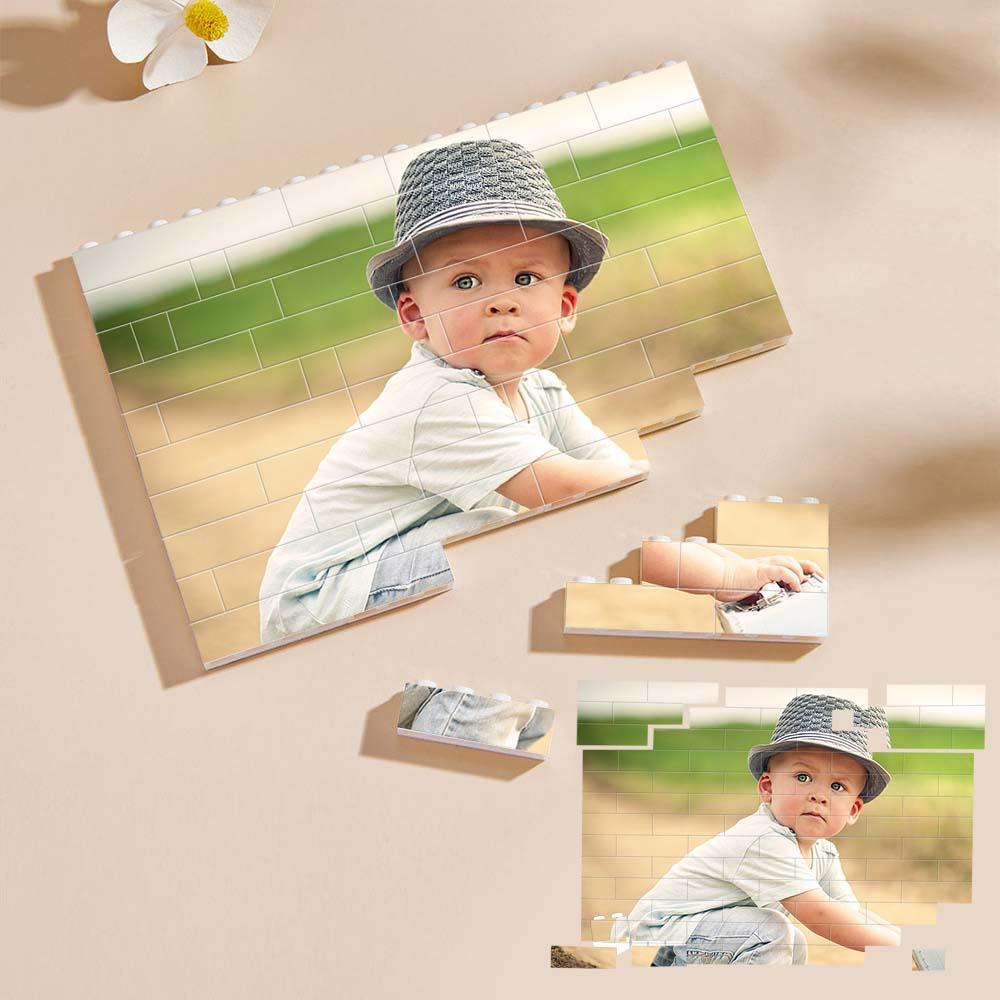 Custom Photo Building Blocks Puzzle Engraving Personalised Building Brick Square Shape For Children's Day