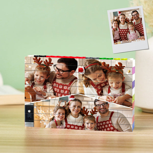 Personalised Colors Horizontal Building Brick Custom Collage Photo Block Brick Puzzles Gifts