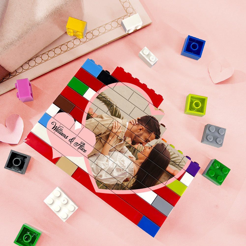 Personalised Colors Building Brick Puzzles Custom Photo Block Gifts for Lovers