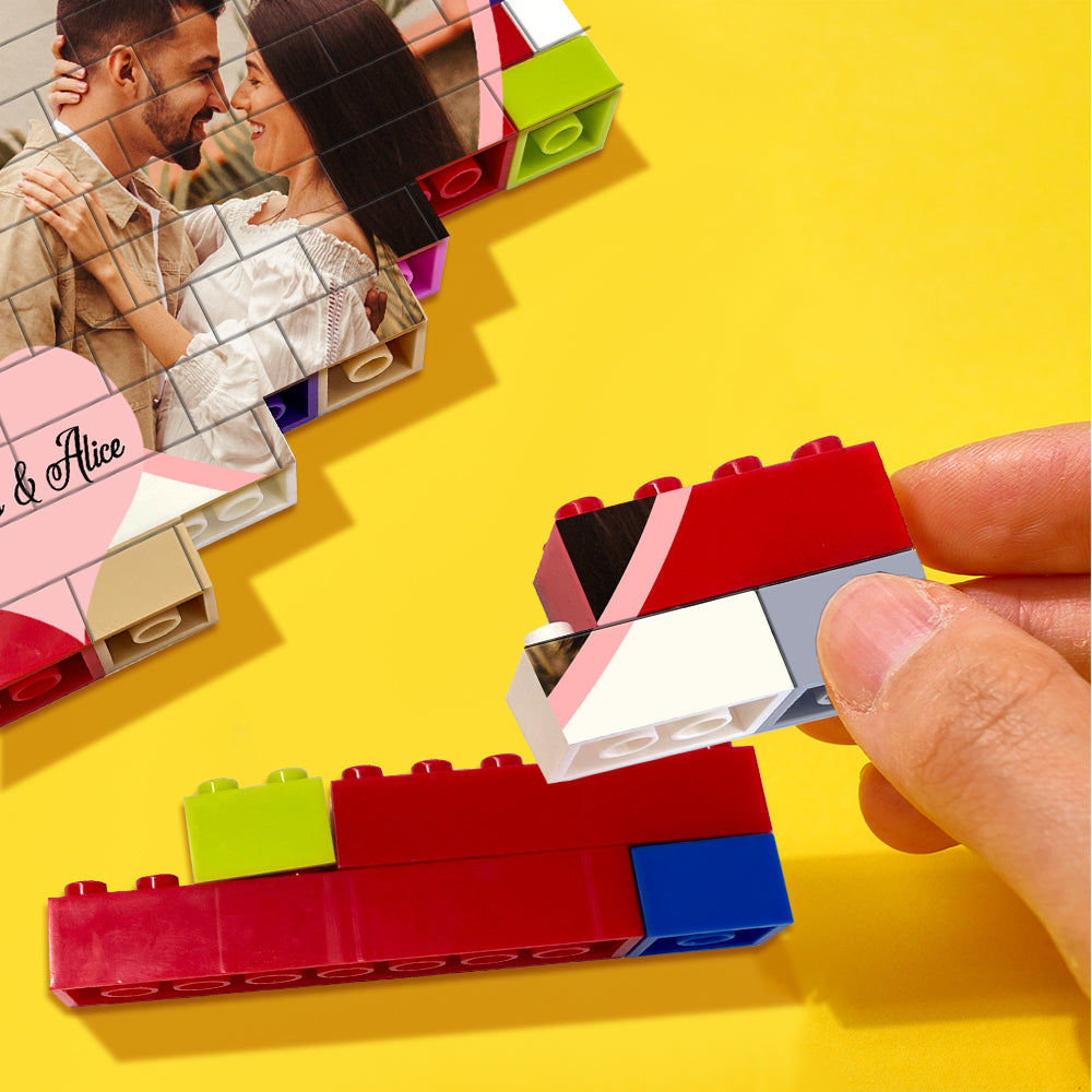 Personalised Colors Building Brick Puzzles Custom Photo Block Gifts for Lovers