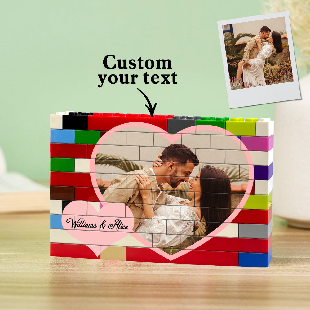 Personalised Colors Building Brick Puzzles Custom Photo Block Gifts for Lovers